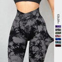Seamless Tie Dye Leggings Women Yoga Pants Push