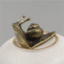Brass Tea Pet Snail Decoration Pure Copper Paperweight