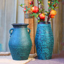 Ceramic Old Vases In The Living Room
