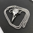 Mens Fashionable Vintage Viking Symbol Skull Eagle Beak