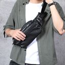 Men's Small Backpack Single Shoulder Cross-body Head Layer