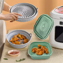 Kitchen Collapsible Air Fryer Silicone Pot Reusable Round