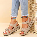 Wedge Sandals Summer Velcro Platform Shoes Women