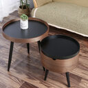 Italian Round Combination Coffee Table Small Apartment Living