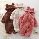 Baby One-piece Winter Newborn Warm Rompers Plush Outer