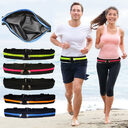 Sports Waist Bag With Double Pocket Slim Zip