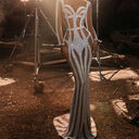 Women's Sprinkled Gold Banquet Dress Package Hip Fishtail