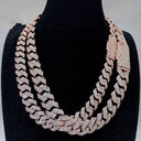 Moissanite Cuban Link Chain Necklaces S925 Silver