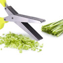 Multifunctional Multi-layer Green Onion Scissors Stainless Steel Cutting