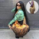 Winter Fleece Shoulder Bags Women Heart Shape Crossbody