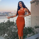 Fashion Solid Party Dress Women