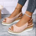 Bow Shoes Summer Peep Toe Platform Sandals Buckle