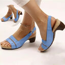 Ankle Strap Sandals Summer Low Heel Peep Toe