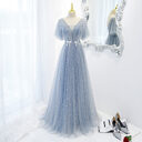 Evening Dress Female Elegant Temperament Host V-neck Super