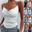 Spaghetti Strap Tops V-neck Camisole Shirts Women Summer