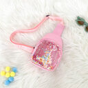 Solid Color PU Leather Children's Chest Pack Quicksand
