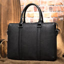 Vintage Men's Leather Briefcase Fashionable Business 14 Inch