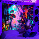 Fluorescent Star Print Dormitory Remodeling Wall Cloth Backdrop
