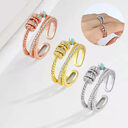 Turnable Anxiety Rings With Bead Relieve Stress