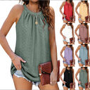 New Women's Vest Shirt Loose High Collar Sleeveless