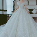Off Shoulder French Main Wedding Dress