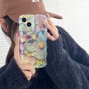 Retro Oil Painting Phone Case Blu-ray Flowers Shockproof