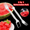 2 In 1 Watermelon Fork Slicer Multi-purpose Stainless