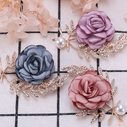 Fabric Flower Lady Temperamental Pin Sweater Coat Cardigan