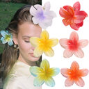 Muweordy Plumeria Hair Clips Flower Clip Trendy Claw