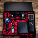 Men's Luxury Gift Box Sunglasses Belt Watch Wallet