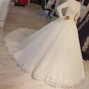 Muslim Ball Gown Wedding Dress Beading Bride