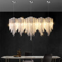 Nordic Luxury Villa Design Tassel Aluminum Chain Living