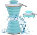 500ML Silicone Water Bottle Cup Foldable Leak Proof
