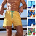 Men's Printed Beach Shorts Sports Double Layer Summer