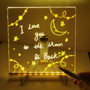 Acrylic DIY Note Board LED Night Light Creative