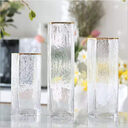 Transparent Gold-painted Glass Vases Flower Home Decor Wedding