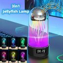 Creative 3in1 Colorful Jellyfish Lamp With Clock Luminous