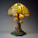 Colored Glass Plant Series Desk Lamp