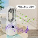 New Multi-functional Bladeless Fan Bluetooth Speaker LED Night