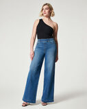 Women's High Waist Jeans Pants Casual Wide Leg
