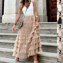 Layered Ruffles Cake Skirt Summer Fashion A Line