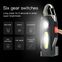 Multifunctional Charging Emergency Light Convenient Keychain Work COB