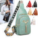 Deer Tassel Design Crossbody Bag Fashion Letter Embroidery