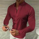 Men's Shirt Made Of Pure Colored Imitation Silk