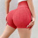 Grid Design Shorts Gym Yoga High Waist Fitness
