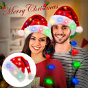 Christmas Hat LED Light Plush Children's Adult Decorations