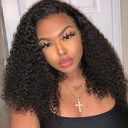 Kinky Curly Short Bob Lace Front Human Hair