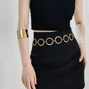 Fashion Circle Metal Waist Chain Women's Decorative Dress