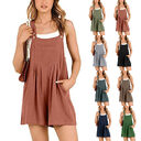Women's Short Overalls Summer Casual Adjustable Strap Loose