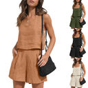 Women's Suit 2 Piece Outfits Square Neck Tops